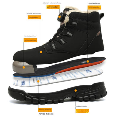 Rutschfeste, leichte Sicherheitsstiefel der Klasse S3 für Unisex, mit stoßfesten Spikes, Anti-Smash- und Anti-Kompressions-Funktion