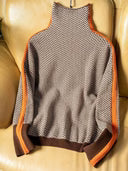 Hannah™ | Rollkragenpullover mit Kontraststreifen